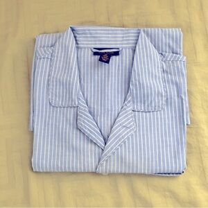 New Club Room Men's Blue Pajamas Top Shirt C Stripe Lounge Sleepwear Size M